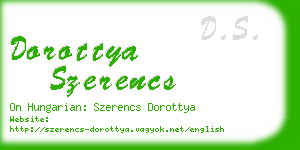 dorottya szerencs business card